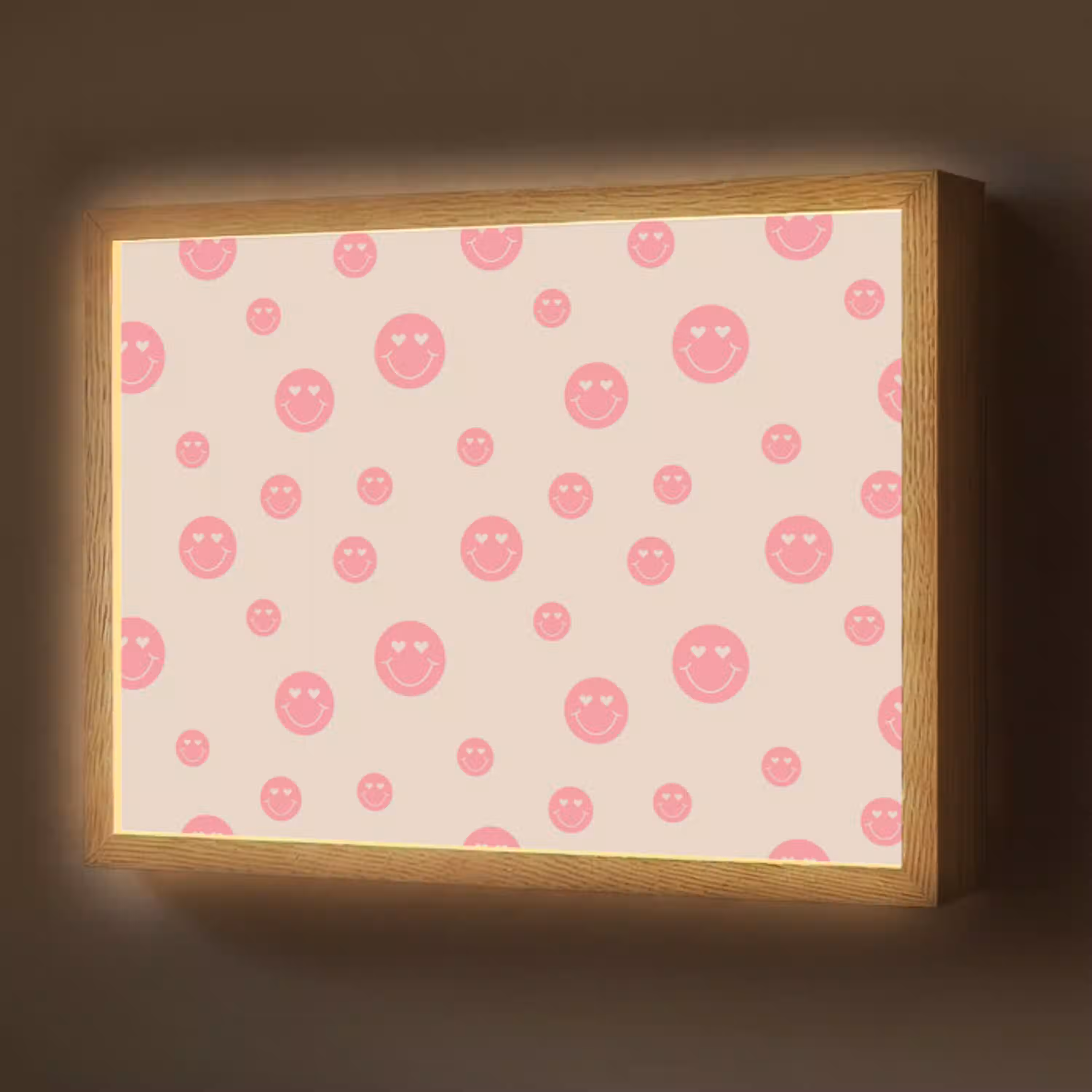 Smiley - Hart - Ogen - Patroon Light Box met batterij (Wandlamp) middel 907 -z3d_website