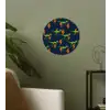 Bliksemschichten - Oranje - Dinosaurussen Wandcirkel behangsticker klein -sfeer2