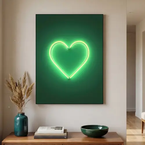 Neon - Groen - Licht Textielframe zwart klein -sfeer1