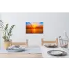 Zonsondergang - Zee - Lucht - Oranje - Horizon - Water Muursticker klein -eettafel