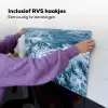 Golven - Oceaan - Blauw Inductie beschemer met haakjes klein -ky-ophangen-nl