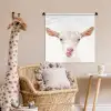 Geit - Portret - Jongen - Meisjes - Kids - Wit Wandkleed katoen klein -wsfeer5_kind