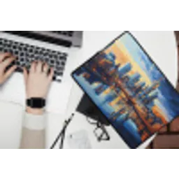 Zonsondergang Frankfurt - Stad - Skyline - Water laptophoes neopreen klein -bureau