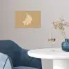 Bananen - Beige - Lijntekening - Minimalistisch poster papier klein -sfeer3