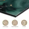 Groen - Modern - Marmer - Abstract aluminium wit klein -closeup_NL