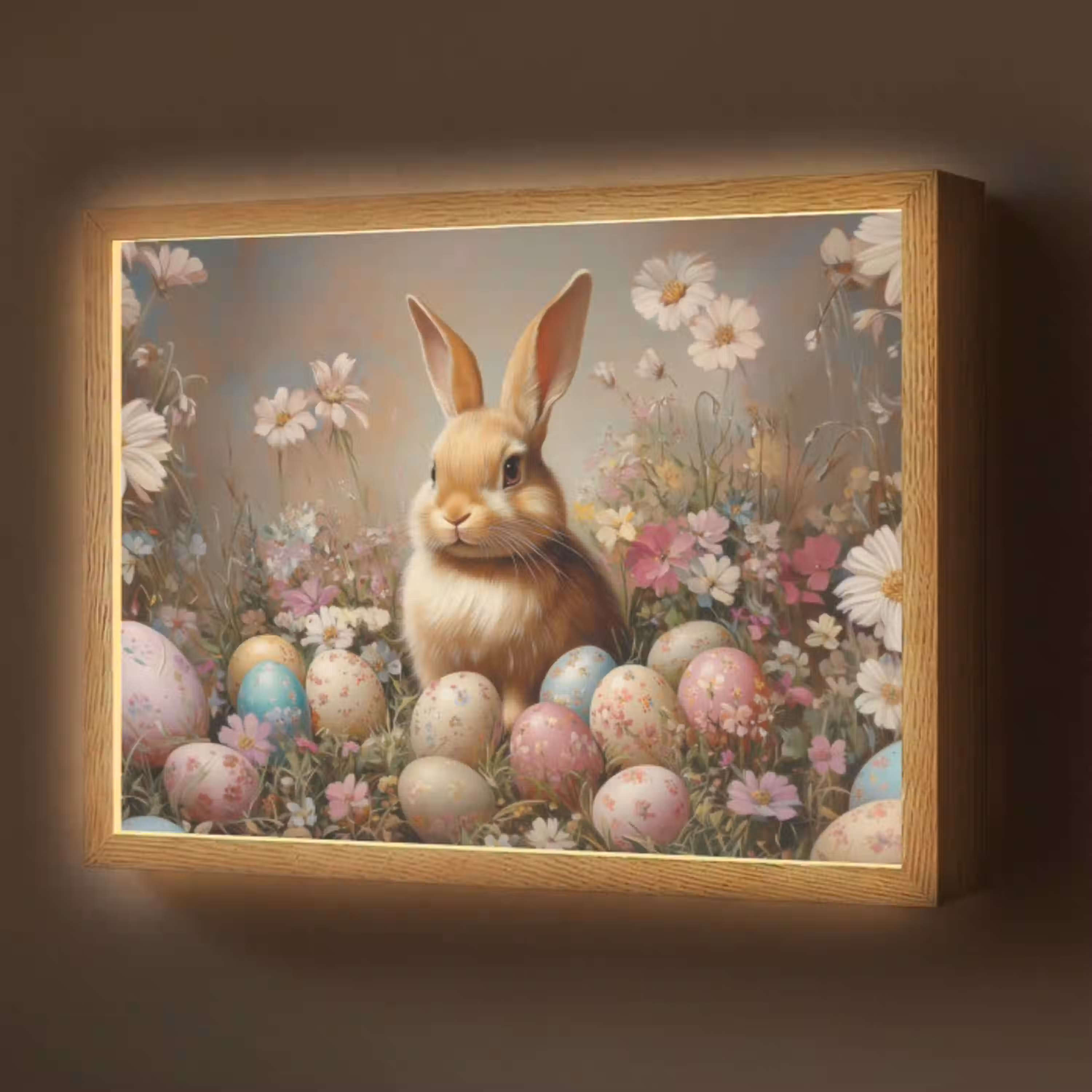 Paashaas - Lente - Paaseieren Light Box met batterij (Wandlamp) middel -z3d_website