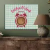 Koffie - Klok - Groen PET vilt klein -sfeer2