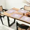 Ready for take off - Vliegtuig - Groen - Paars - Golvende lijnen Placemat vinyl groot -zzsfeer4_Kitchenyeah-website