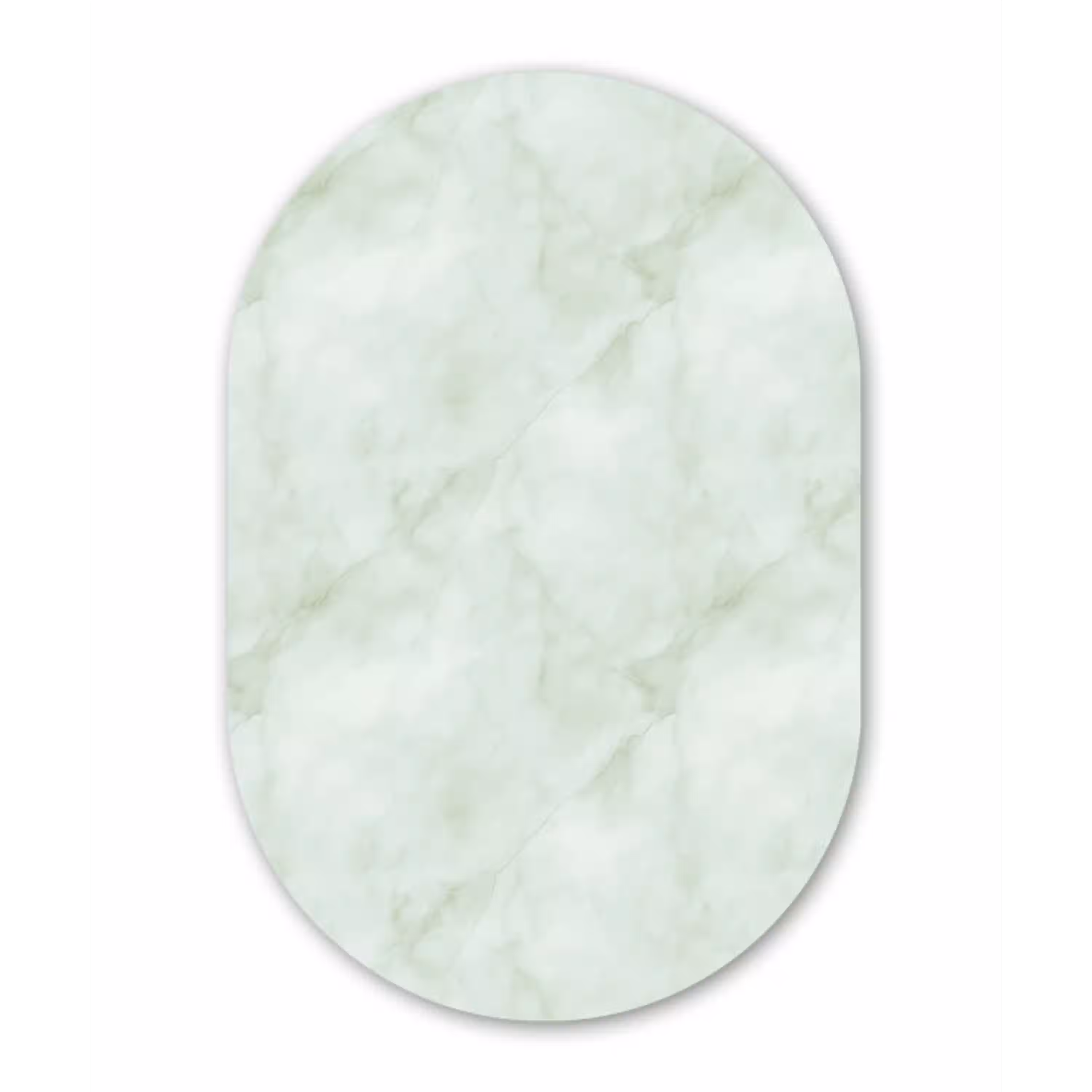 Groen - Marmer - Vloeiende aders Wandcirkel Ovaal Aluminium middel 839 -3d