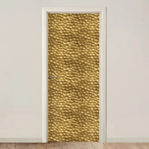 Metaal - Dynamisch - Goud deurposter klein 289 -3d_beige