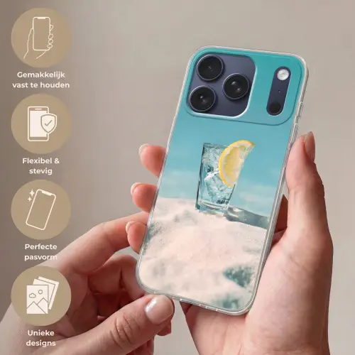 Glas - ijsblokjes - Citroen Telefoonhoesje iPhone 17 Pro klein -sfeer3_NL