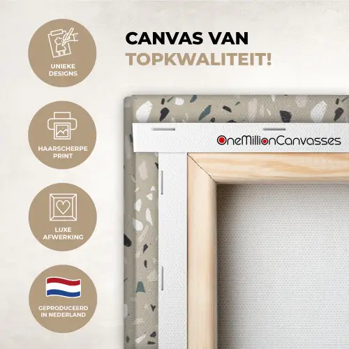 Terrazzo - Patroon - Groen canvas 2cm xxl 828 -sfeer2