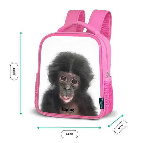 Charlie Chimp Kinderrugzak - Roze middel -productfoto_formaten