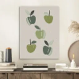Appels - Groen - Illustratie - Bladeren PET vilt klein -sfeer1