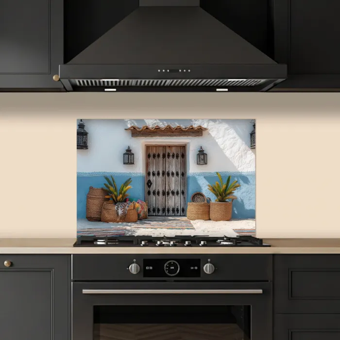 Deur - Manden - Planten keuken achterwand spatscherm klein -sfeer1