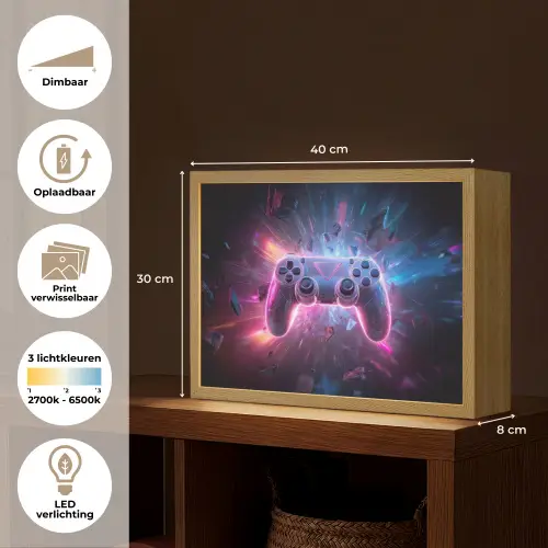 Controller - Neon - Explosie - Abstract Light Box met batterij (Wandlamp kind) middel -USP_websiteoverzichtNL