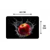 Appel - Rood - Water - Zwart - Fruit Placemat vinyl groot -specs