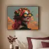 Vrouw - Kroon - Tomaat - Bascilicum - Zonnebril Textielframe - compleet frame klein -sfeer1
