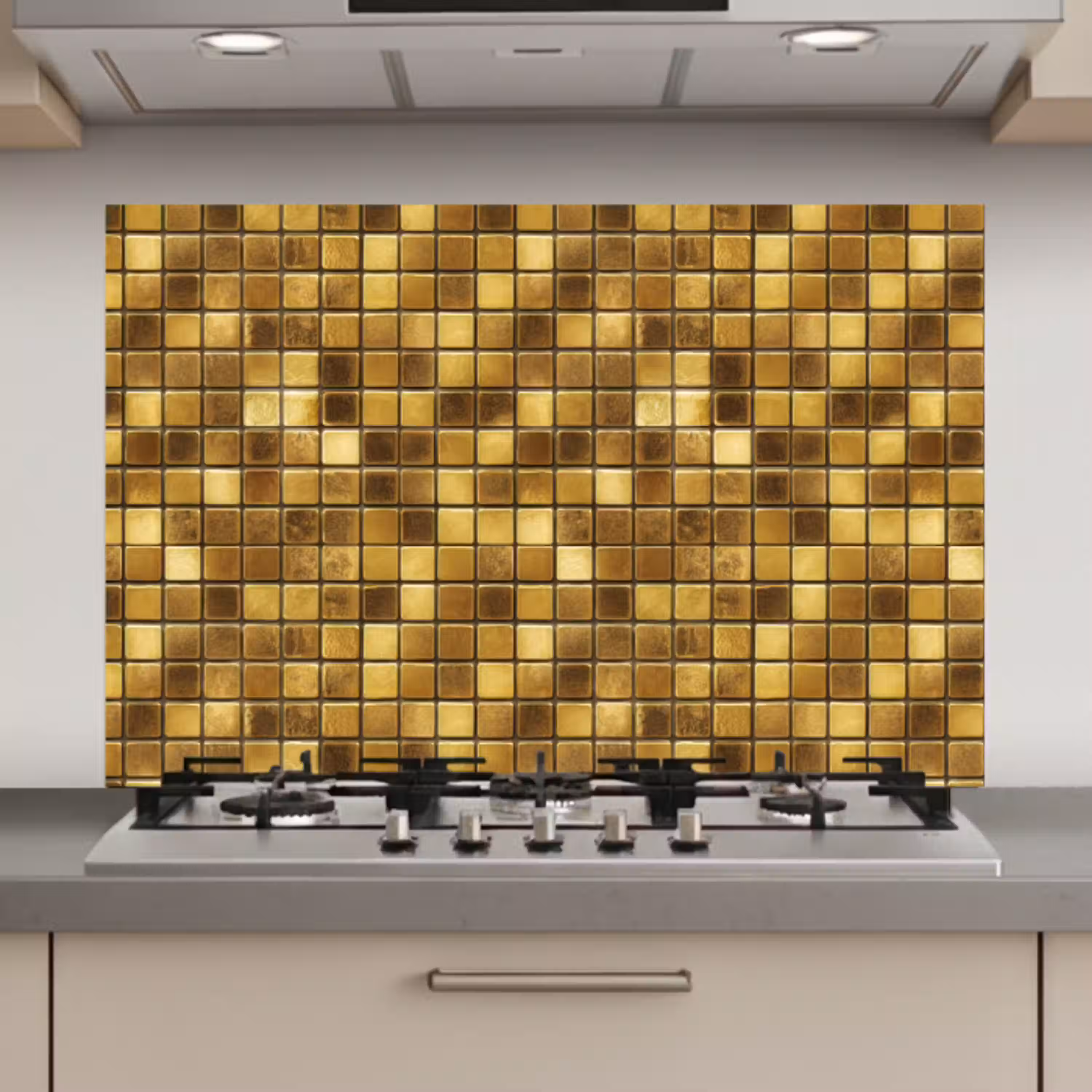 Tegels - Mozaïek - Luxe - Warm Goud keuken achterwand spatscherm klein 900 -3d_website