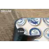 Borden - Bomen - Planten - Blauw Placemat vinyl groot 368 -closeup
