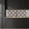 Floraal - Ornament - Blauw keuken achterwand 2 middel 871 -sfeer1