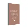 Quotes - Liefde maakt van een huis een thuis - Spreuken aluminium wit klein -3d