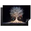 Sneeuwboom  - Lichtjes - Wit - Kleurrijk Inductie beschermer vinyl 3mm klein -3d