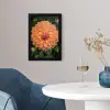 Dahlia - Bloem - Oranje fotolijst zwart zonder passe partout klein -sfeer4