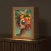 Vrouw - Sinaasappel - Bessen - Oranje Light Box met kabel (Tafellamp) klein -z3d_website