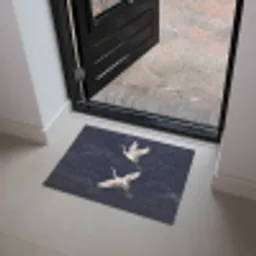 Kraanvogels - Nachthemel - Blauw Deurmat klein -sfeer5