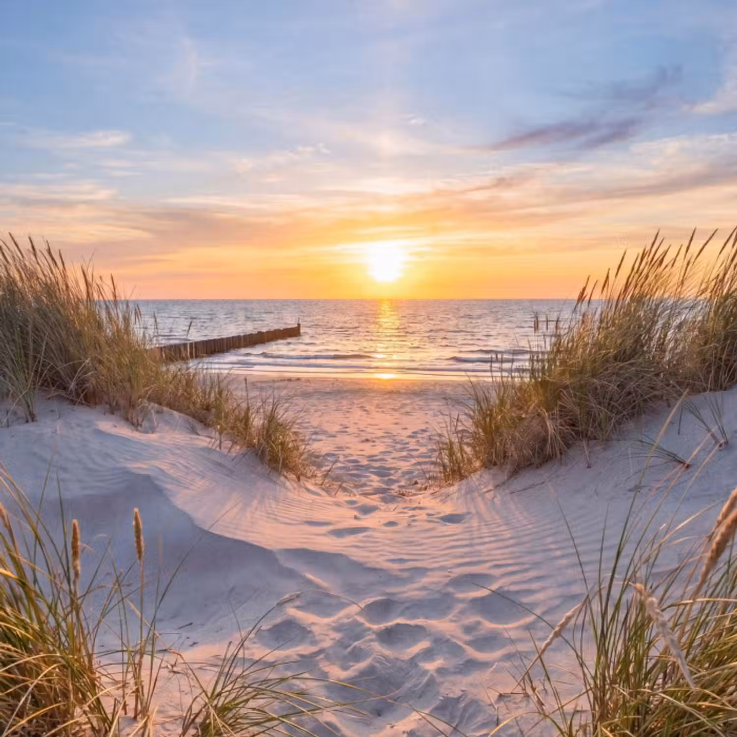 Behang - Strand - Zonsondergang - Natuur - Landschap