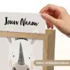 Neushoorn - Wilde dieren - Pastel kleuren Light Box met kabel (Kinderlampje) klein -USP_websiteprintNL