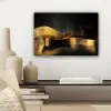 Zwart - Goud - Golven - Schaduw canvas 2cm klein -sfeer6