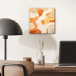 Oranje - Abstract - Kunst aluminium wit klein -sfeer5
