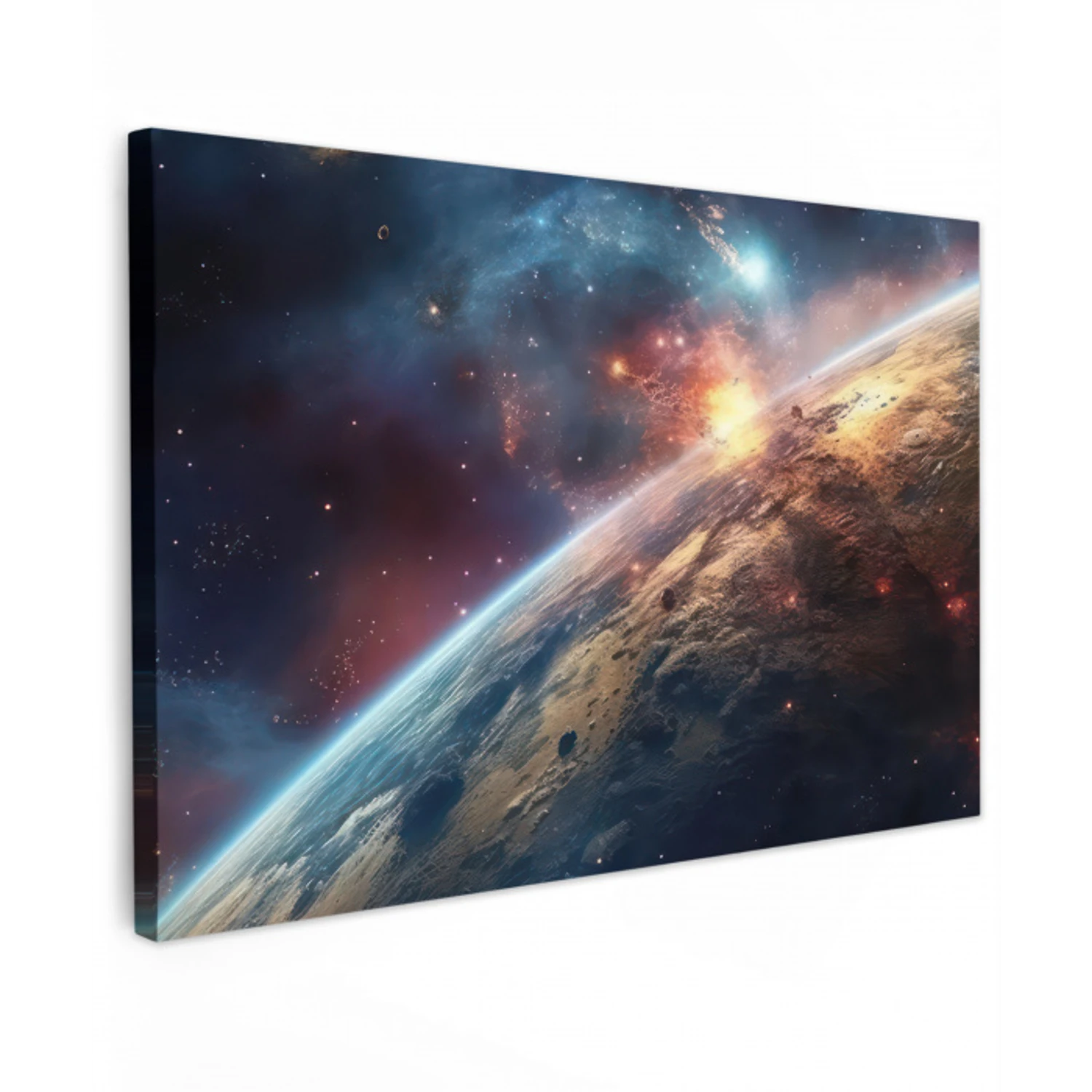 Heelal - Sterren - Ruimte - Planeet canvas 2cm klein -z3d