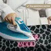 Panterprint - Zwart - Neonletters - Roze Wandkleed katoen klein -sfeer9