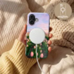 Tulpen - Landschap - Roze Toughcase MagSafe Apple iPhone 17 klein -USP_MagsafeV
