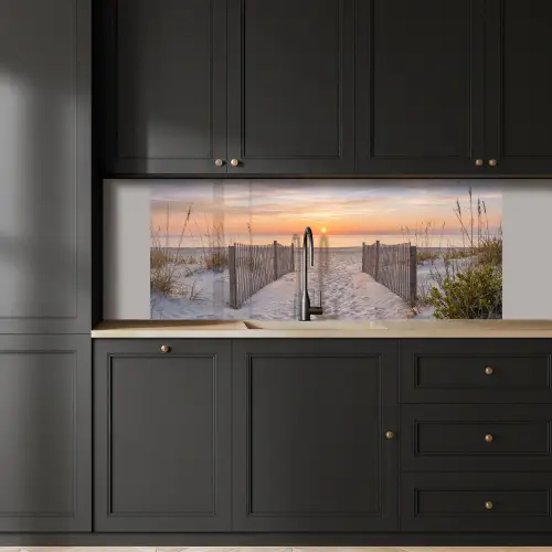 Zonsondergang - Strand - Zand keuken achterwand 2 middel -sfeer1