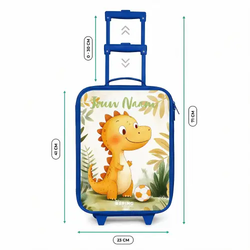 Dino - Voetbal - Oranje Kinderkoffer - Blauw klein -productfoto_formaten