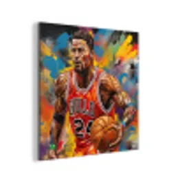 Basketbal - Verf - Kleuren - Rood aluminium wit klein -3d