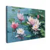 Waterlelies - Bloemen - Roze - Water canvas 2cm klein -z3d
