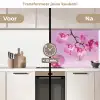 Bloemen - Orchidee - Roze keuken achterwand 2 middel -voor-na2_NL