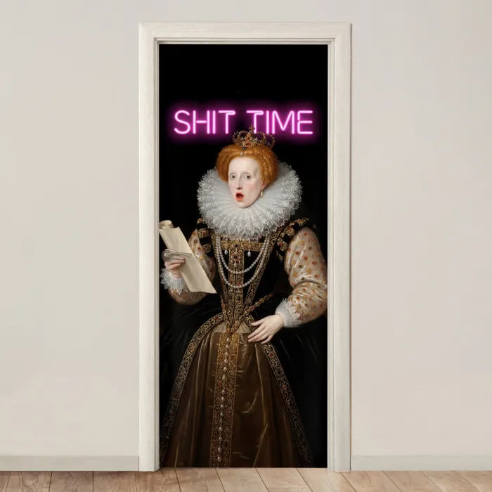 Portret - Humor - Neon deurposter klein -3d_beige
