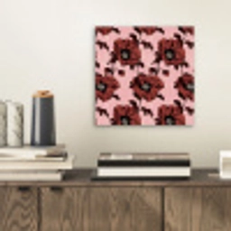 Bloemen - Retro - Rood aluminium wit klein 46 -sfeer1