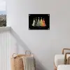 Kerstbomen - Kleurrijk - Lichtjes - Ster tuinposter los doek klein -sfeer8