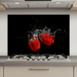 Paprika - Groente - Stilleven - Water - Rood keuken achterwand spatscherm klein -3d_website