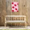 Lollies - Hartjes - Roze Tuinposter op houten frame 2 cm dik klein -sfeer4