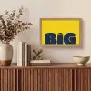 Geel - Think big - Grafisch Light Box met kabel (Tafellamp) klein -sfeer2
