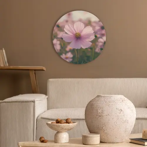 Bloemen - Paars - Wazig Akoestische PET Vilt - Rond klein -sfeer1