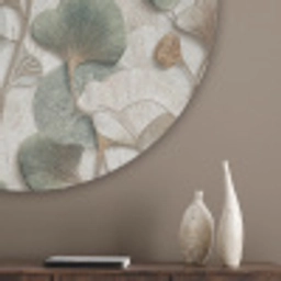 Elegant - Bladeren - Groen Akoestische PET Vilt - Rond klein 838 -sfeer5_closeup